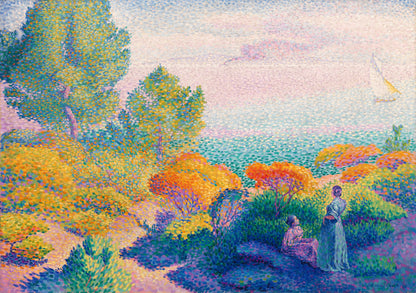 Two Women by the Shore Mediterranean (1896)