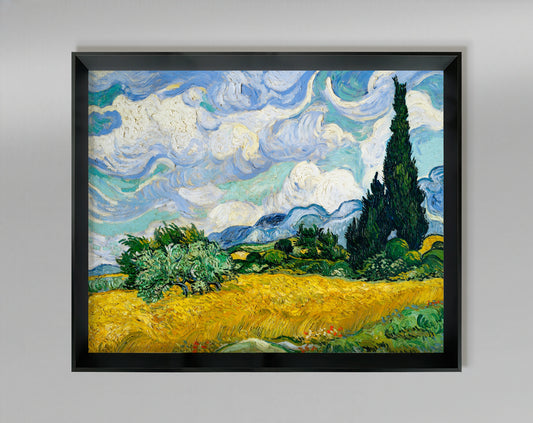 Wheat Field with Cypresses (1889)